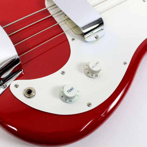 Vintage 1982 Fender Bullet Bass Deluxe Guitar Red Finish