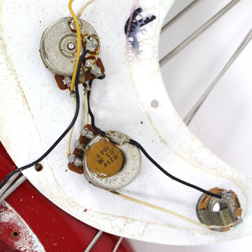 Vintage 1982 Fender Bullet Bass Deluxe Guitar Red Finish