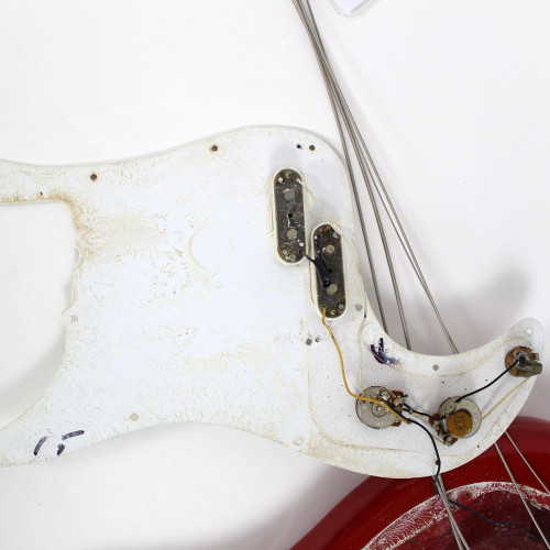 Vintage 1982 Fender Bullet Bass Deluxe Guitar Red Finish