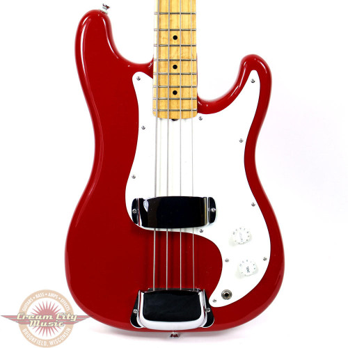 Vintage 1982 Fender Bullet Bass Deluxe Guitar Red Finish