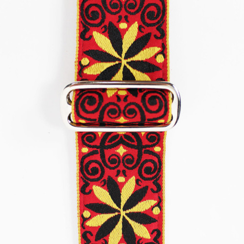 Souldier "Dresden Star" Gypsy Red Yellow & Black Pattern 2" Guitar Strap