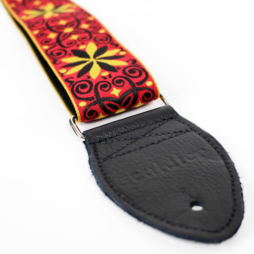 Souldier "Dresden Star" Gypsy Red Yellow & Black Pattern 2" Guitar Strap