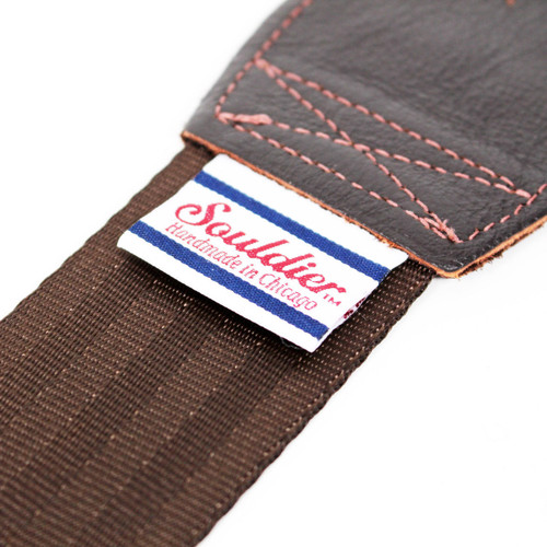 Souldier Plain Seatbelt Pattern Brown 2" Guitar Strap