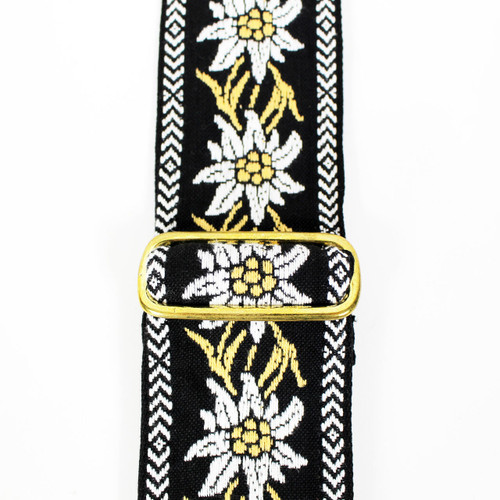 Souldier "Gardenia" Black & Yellow Pattern 2" Guitar Strap