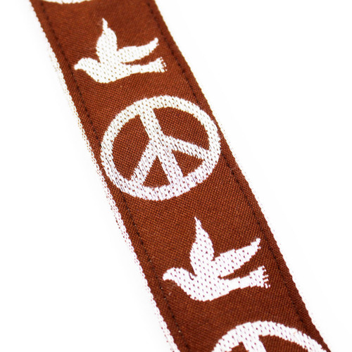 Souldier "Young Peace Dove" White & Brown Pattern 2" Guitar Strap