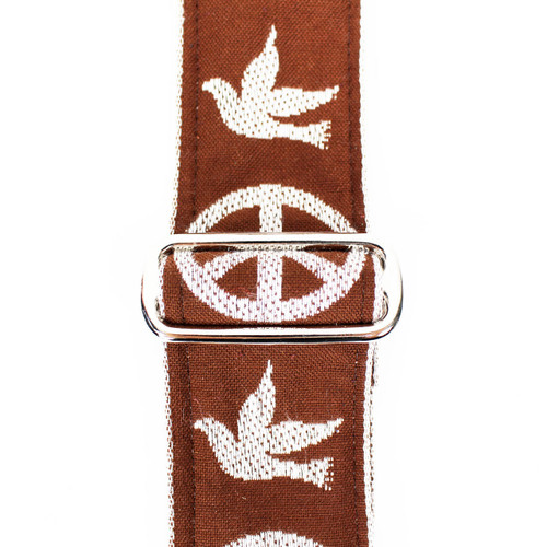 Souldier "Young Peace Dove" White & Brown Pattern 2" Guitar Strap