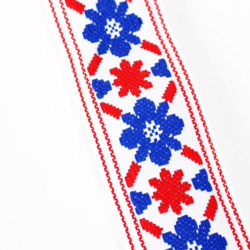 Souldier "Tulip" Red Blue & Cream Clapton Pattern 2" Guitar Strap
