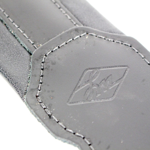 LM "Classic Leather" Series 2.5" Black Garment Leather Guitar Strap