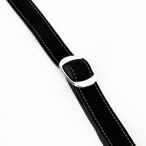 LM "Americana" Series 2" Black Suede Snake with Southwest Design Guitar Strap