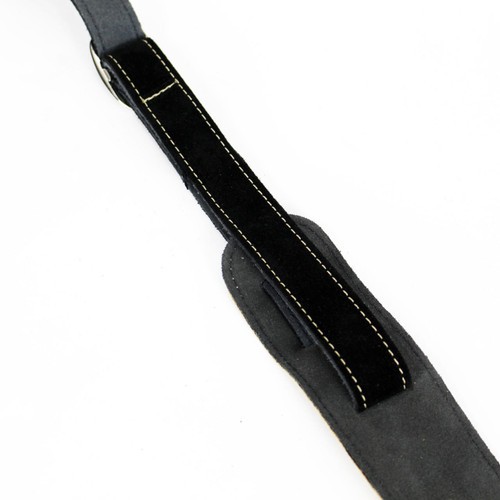 LM "Americana" Series 2" Black Suede Snake with Southwest Design Guitar Strap