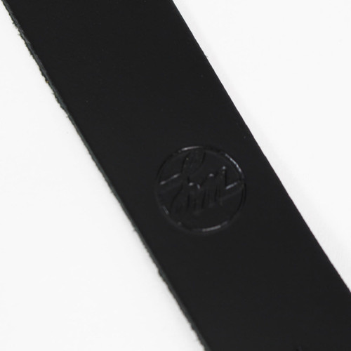 LM "Pad Style" Series 2.25" Black Leather Guitar Strap