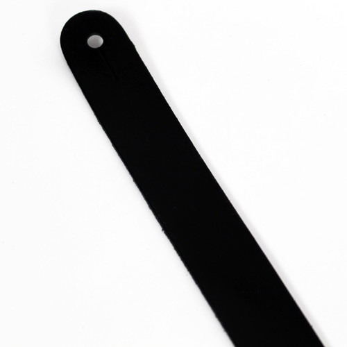 LM "Pad Style" Series 2.25" Black Leather Guitar Strap