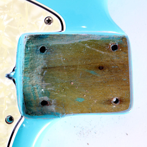 Vintage 1966 Fender Duo Sonic II Electric Guitar Refinished in Blue