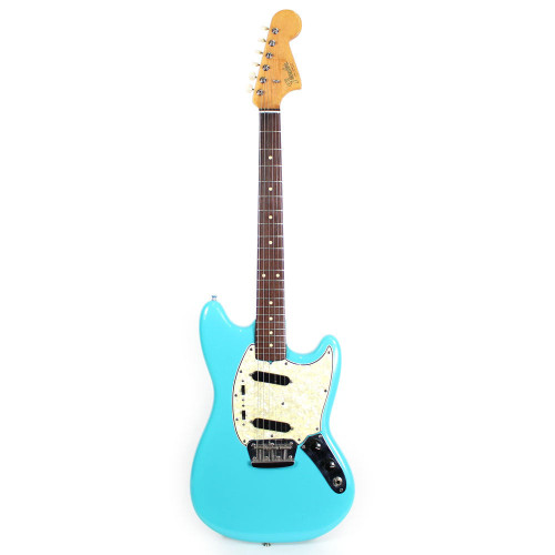 Vintage 1966 Fender Duo Sonic II Electric Guitar Refinished in Blue