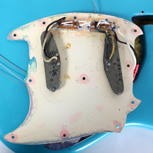 Vintage 1966 Fender Duo Sonic II Electric Guitar Refinished in Blue