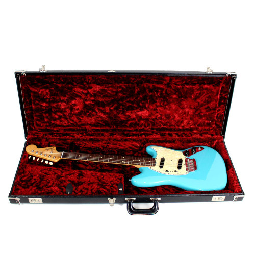 Vintage 1966 Fender Duo Sonic II Electric Guitar Refinished in Blue