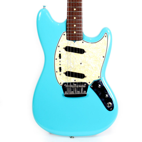 Vintage 1966 Fender Duo Sonic II Electric Guitar Refinished in Blue