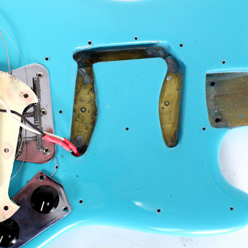 Vintage 1966 Fender Duo Sonic II Electric Guitar Refinished in Blue