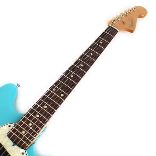 Vintage 1966 Fender Duo Sonic II Electric Guitar Refinished in Blue