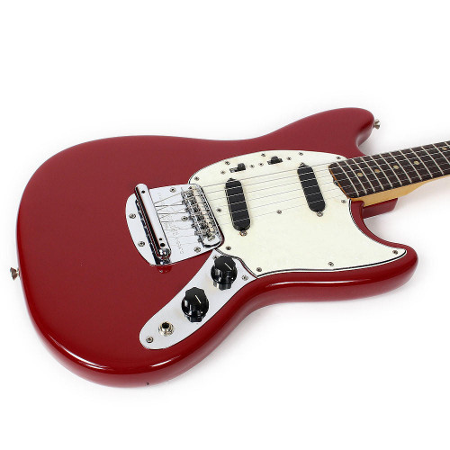 Vintage 1965 Fender Mustang Electric Guitar Refinished in Red