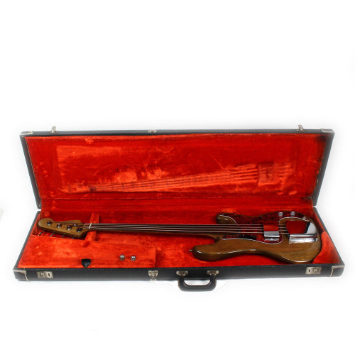 Vintage 1971 Fender Fretless Precision Bass P-Bass Guitar Refinished in Walnut