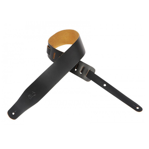 Levy's M26-BLK Leather Guitar Strap 2 1/2" Tapered - Black