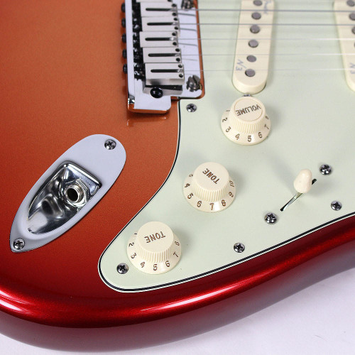 2010 Fender American Deluxe Stratocaster Strat Electric Guitar Sunset Metallic Finish