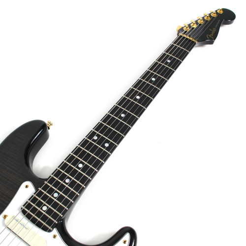 1993 Fender Custom Shop Limited Edition Set Neck Stratocaster Electric Guitar Charcoal Flame