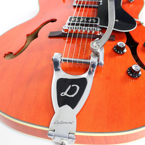 Used DeArmond by Guild T400 Hollow Body Electric Guitar Tennessee Orange