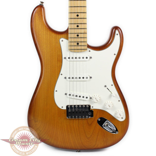Used Fender USA Nitro Satin Series Stratocaster Electric Guitar Honeyburst