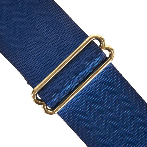 Souldier Plain Seatbelt Navy 2" Guitar Strap with Warm Brown Ends