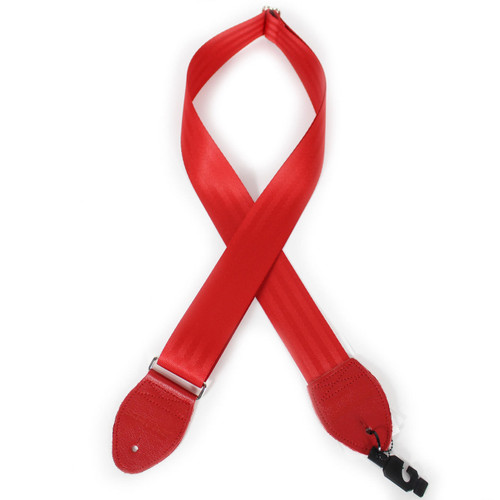 Souldier Plain Seatbelt Red 2" Guitar Strap with Red Ends