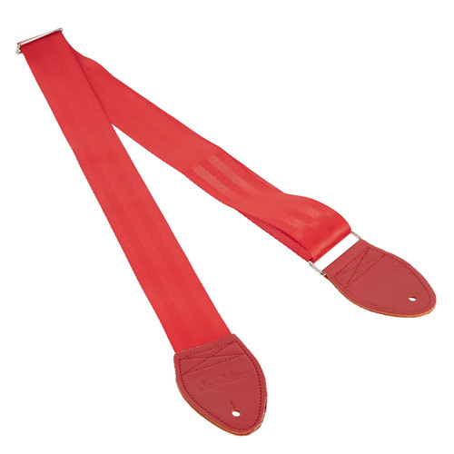 Souldier Plain Seatbelt Red 2" Guitar Strap with Red Ends