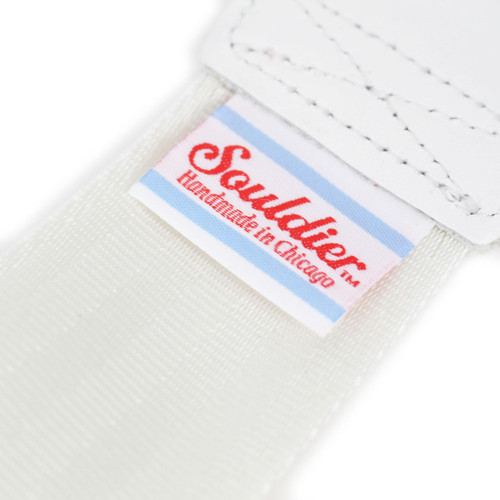 Souldier "White Wedding Greenwich" Pattern 2" Guitar Strap with White Ends