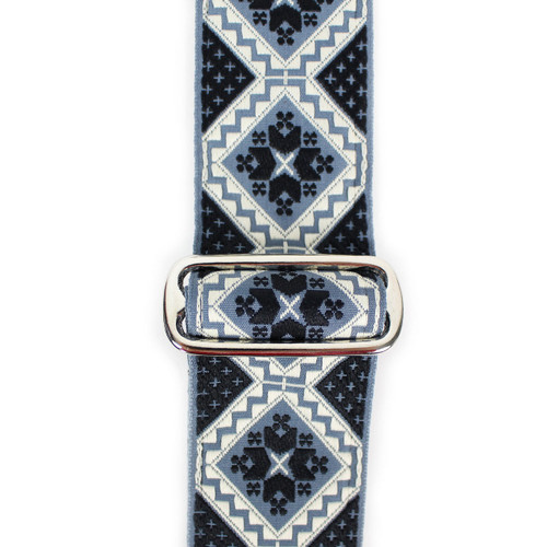 Souldier "Rustic" Black Pattern 2" Guitar Strap with Black Ends