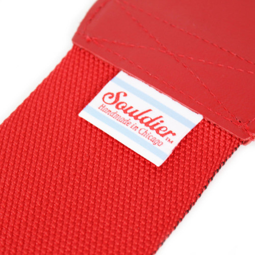 Souldier Plain Seatbelt 3" Bass Guitar Strap Red with Red Ends