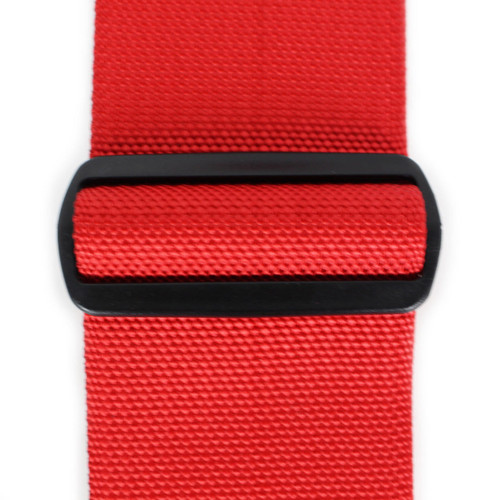 Souldier Plain Seatbelt 3" Bass Guitar Strap Red with Red Ends