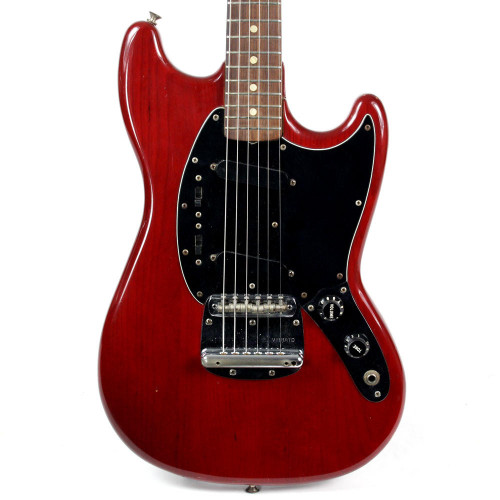 Vintage 1979 Fender Mustang Electric Guitar Translucent Red