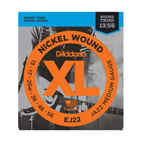 D'Addario EJ22 Nickel Jazz Medium Electric Guitar Strings .013-.056