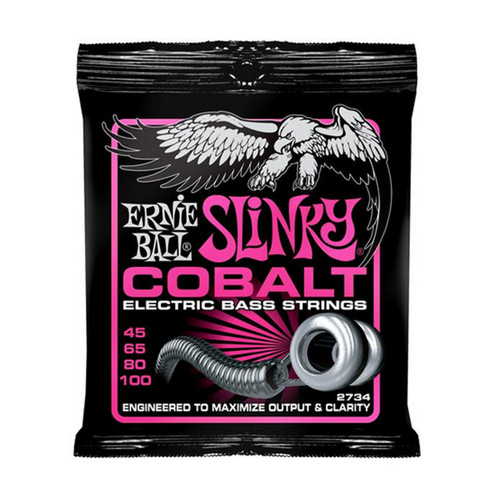 Ernie Ball 2734 Cobalt Super Slinky Electric Bass Strings 45-100