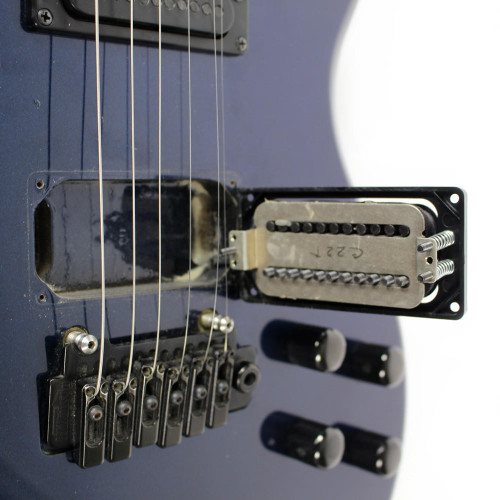 Used Carvin DC127 Solid Body Electric Guitar in Metallic Blue