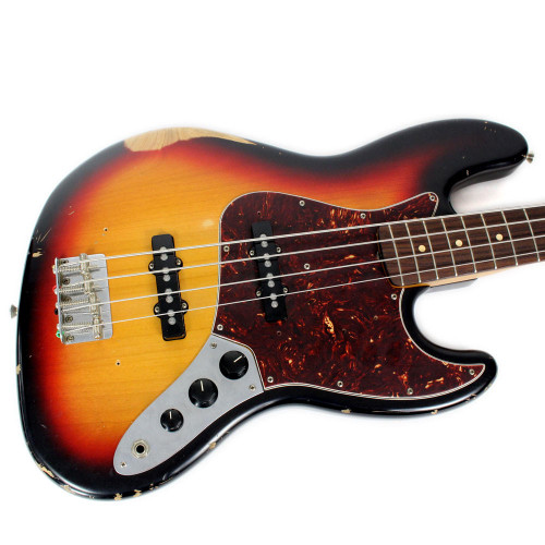 2008 Fender MIM Road Worn Series Jazz Bass Sunburst