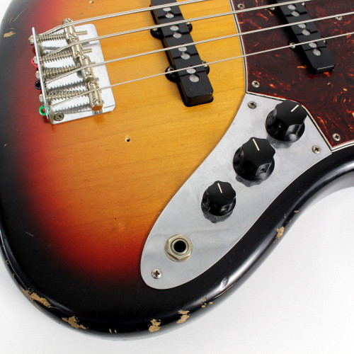 2008 Fender MIM Road Worn Series Jazz Bass Sunburst