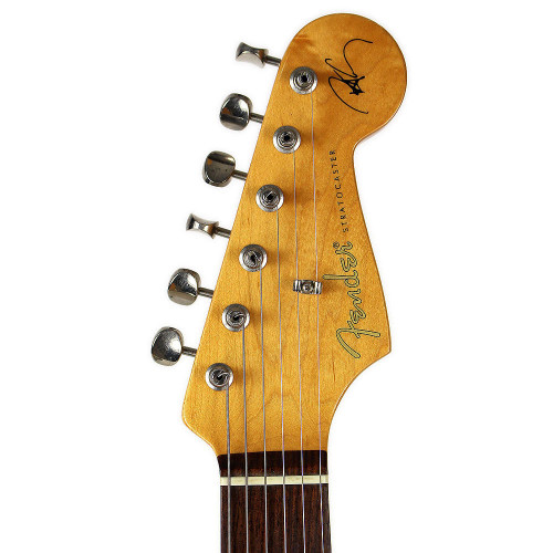 Used Fender MIM Robert Cray Signature Artist Series Stratocaster Electric Guitar Inca Silver