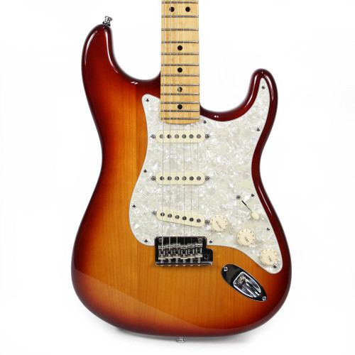 Used 2014 Fender Select Port Orford Cedar Stratocaster in Sienna Sunburst