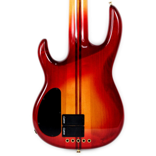 Used Carvin USA Made XB75P 5-String Electric Bass Guitar Cherry Burst