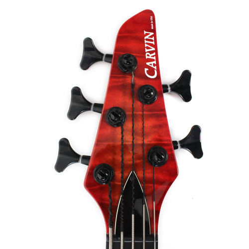 Used Carvin USA Made XB75P 5-String Electric Bass Guitar Cherry Burst