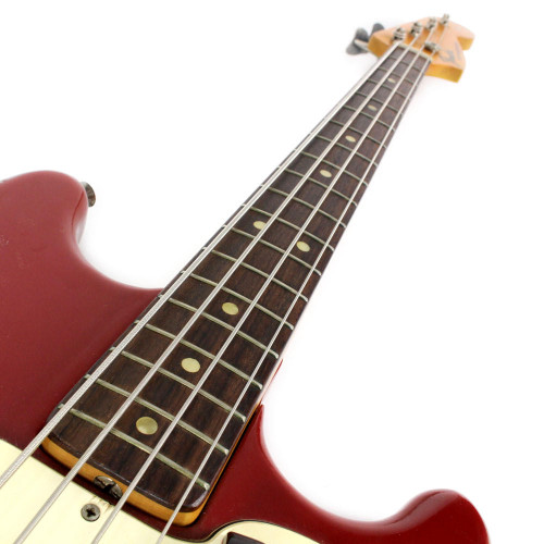 Vintage 1969 Fender Musicmaster Electric Bass Guitar Red