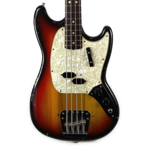 Vintage 1971 Fender Mustang Bass Guitar Sunburst