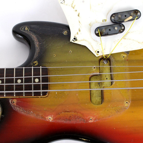 Vintage 1971 Fender Mustang Bass Guitar Sunburst